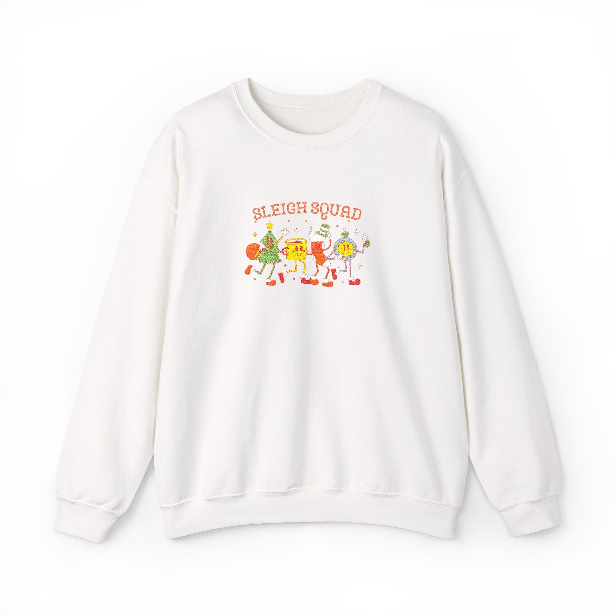 Embroidered Sleigh Squad Crewneck Sweatshirt