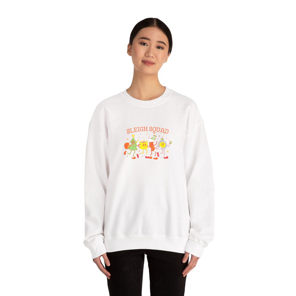 Embroidered Sleigh Squad Crewneck Sweatshirt