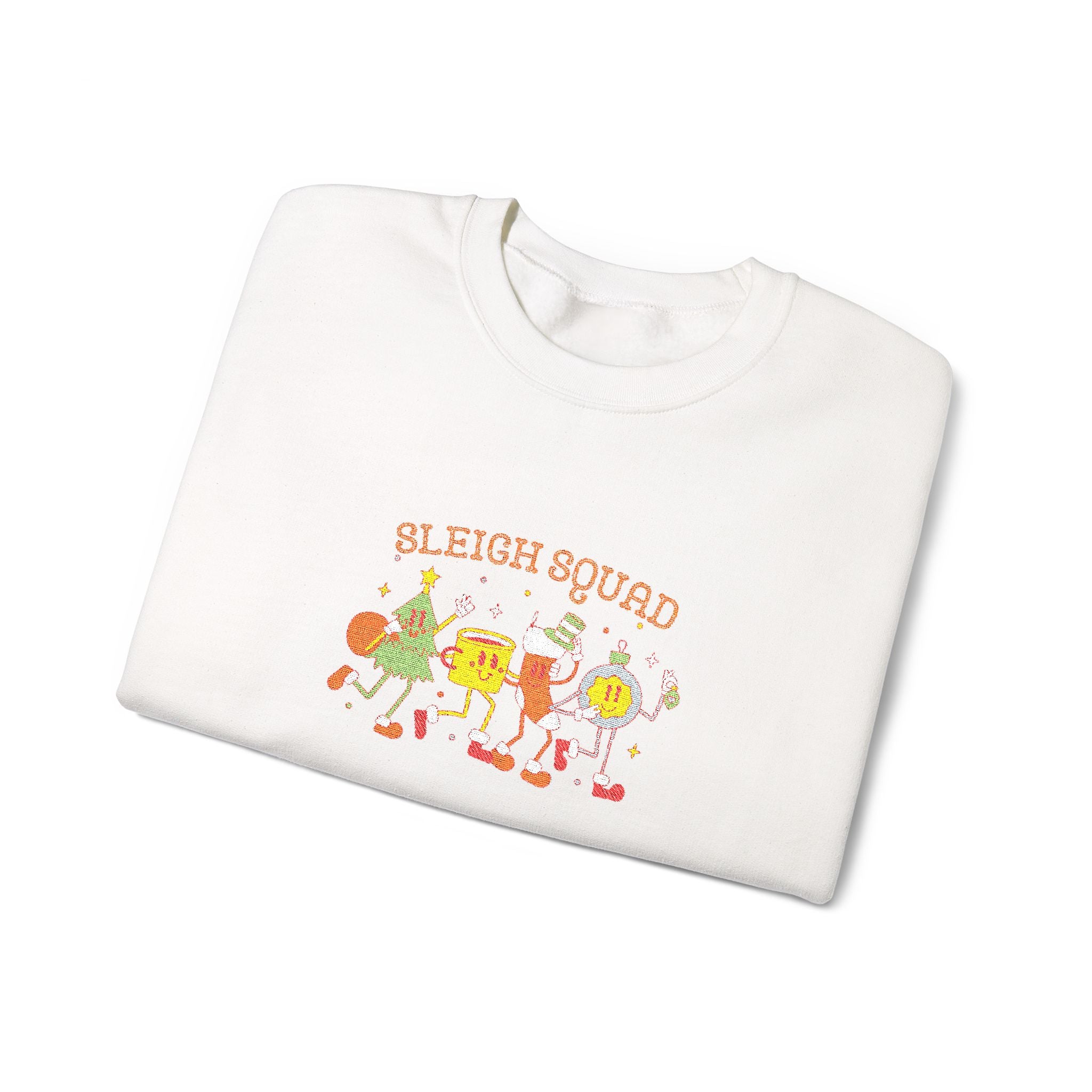Embroidered Sleigh Squad Crewneck Sweatshirt